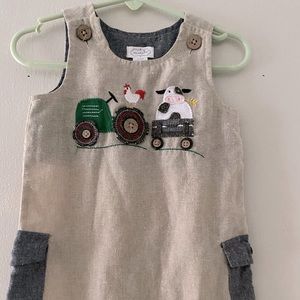 Farm animals shortall 9/12m mud pie
